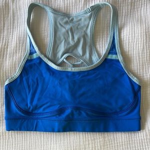 lululemon running bra w/ scrappy back +mesh detail